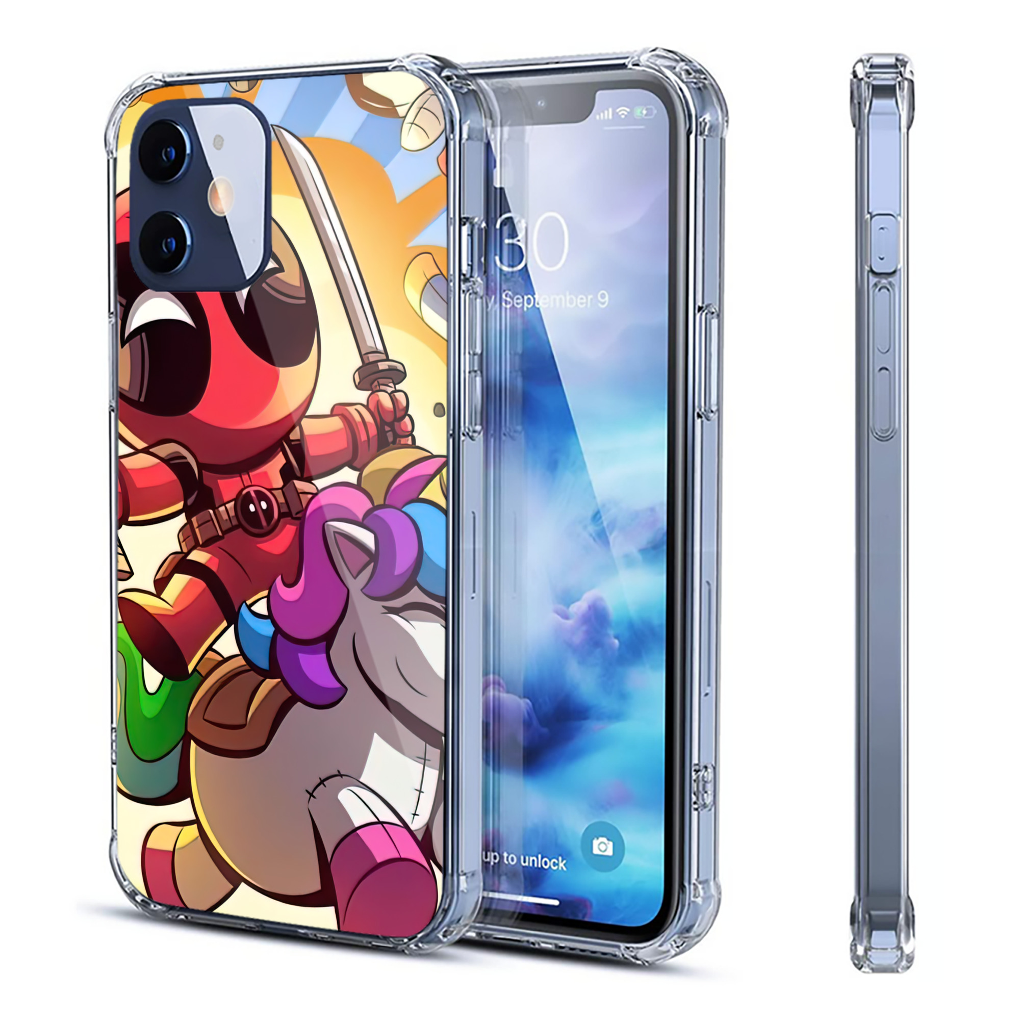 （画像用） Deadpool デッドプール 【iPhone 12シリーズ対応】透明スマホケース（クリアソフトケース）